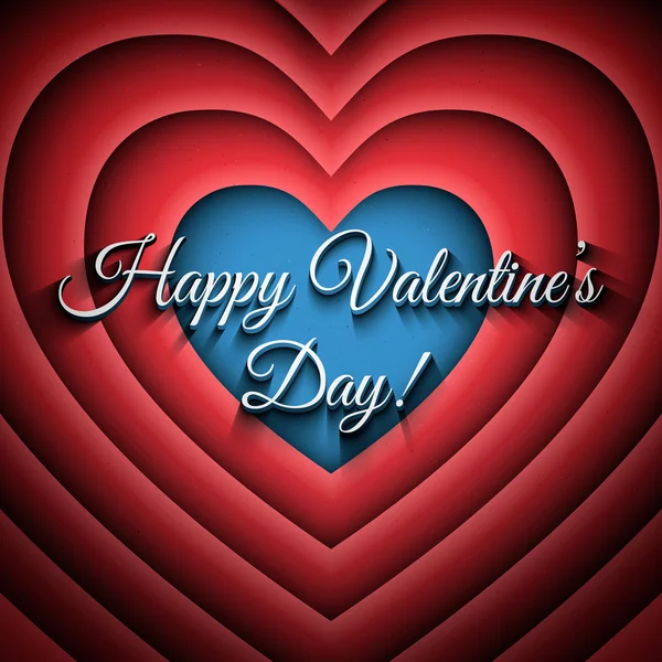 Happy Valentines Day vector retro background — Stock Vector