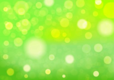 Yeşil doğa sahte arka plan. Parlak yeşil ışık efekti. Vektör illüstrasyonu.