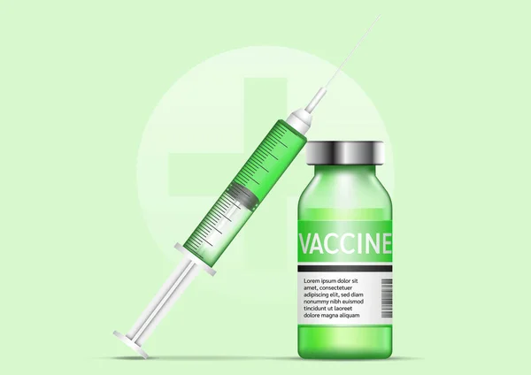 Bakgrundskoncept För Coronavirusvaccination Vektorillustration — Stock vektor