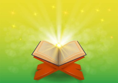 Kuran 'ın kutsal kitabı. Vektör illüstrasyonu