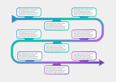 Adım tasarım vektörlü bilgi şablonu