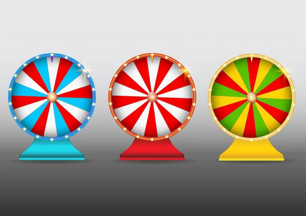 Realistic Jackpot Wheel Set — Stock Vector