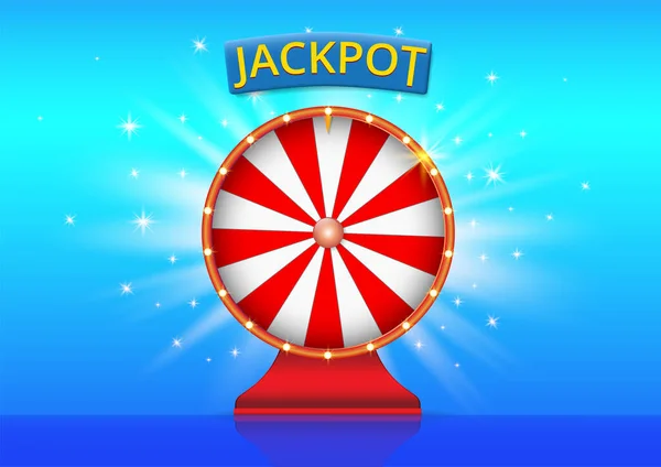 Realistic Red Jackpot Wheel Background — Stock Vector