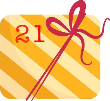 WebChristmas calendar, gift and number 21