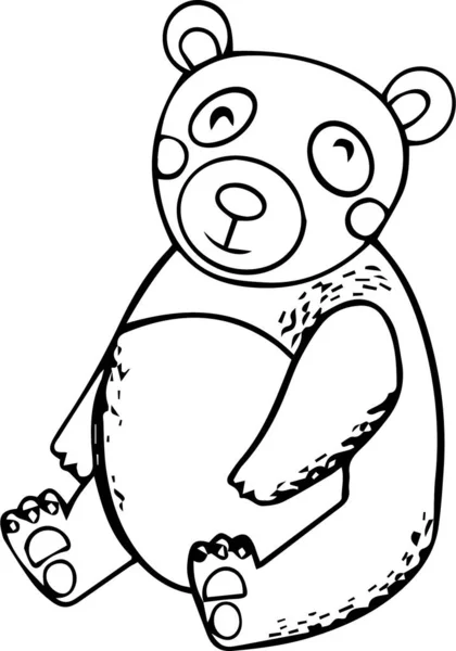 Webcute Little Panda Дітей Дорослих Розмальовки Сторінки Векторні Ілюстрації Білому — стоковий вектор