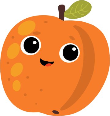 Kawaii tarzında bir Webcot. Beyaz arkaplanda vektör grafikleri. Doğal dekorasyon.