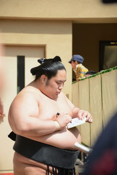Niezidentyfikowane zapaśnik Sumo — Zdjęcie stockowe