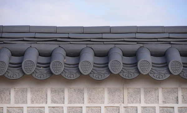 Korejský styl střecha — Stock fotografie