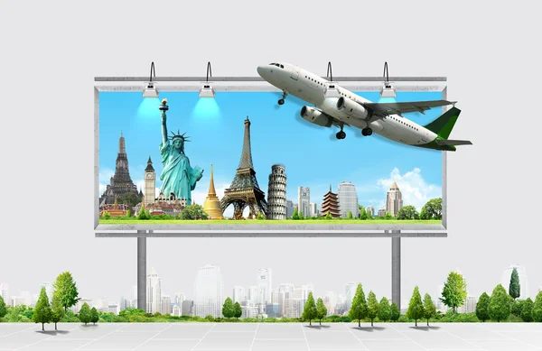 Billboard, travel concept — Stock Photo, Image