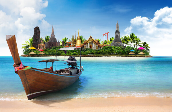 Concept travel Tropical beach, Thailand