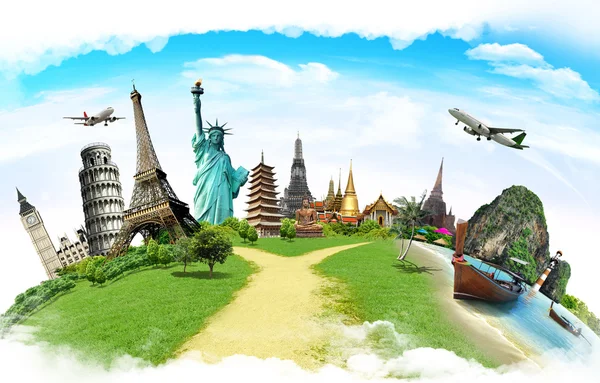 Travel the world monument concept — Stock Photo, Image