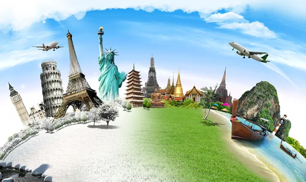 Travel the world monument concept — Stock Photo, Image