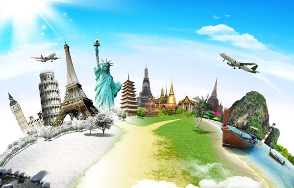 Travel the world monument concept — Stock Photo, Image