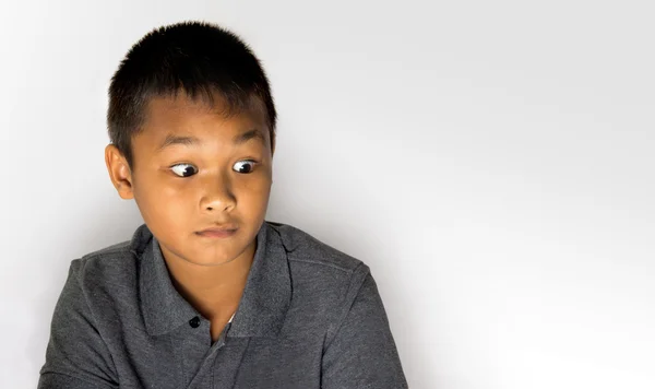 Азіатських маленький хлопчик смішні вирази — стокове фото