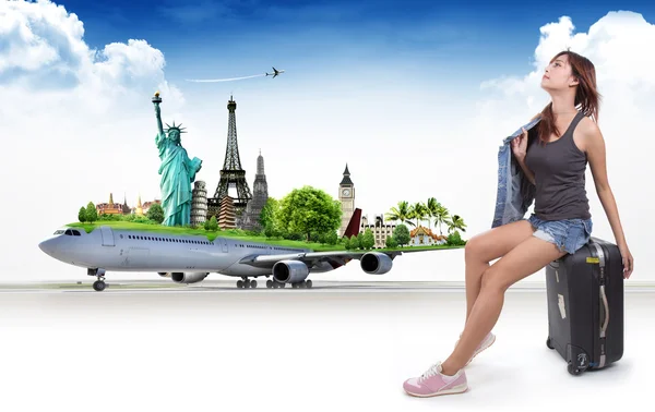 Travel the world monument concept — Stock Photo, Image