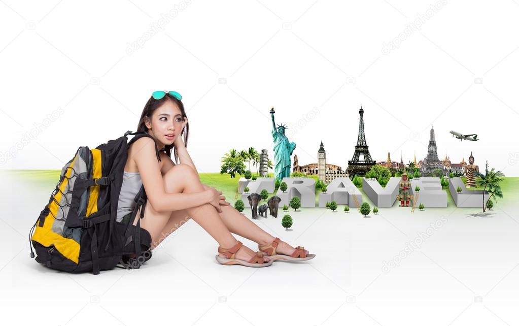 Travel the world monument concept