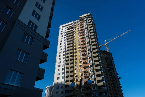 新しいアパートだ 建設現場だ アパート 社会住宅の生産 — ストック写真