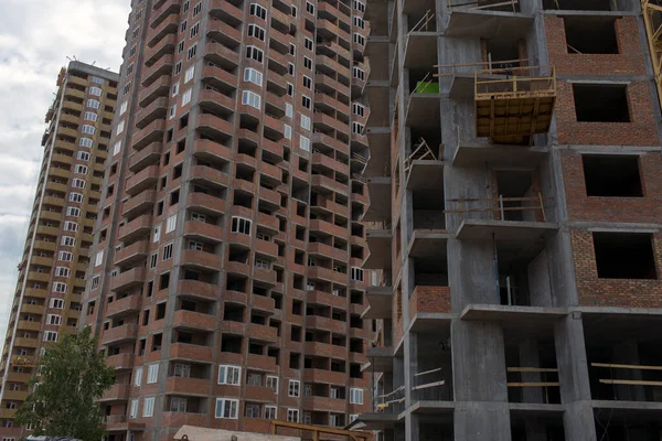 New apartments. Construction site. Production of apartments, social housing.