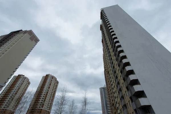 Thermische Isolatie Van Huizen Bouwfase Energiebesparing Productie Van Appartementen Sociale — Stockfoto