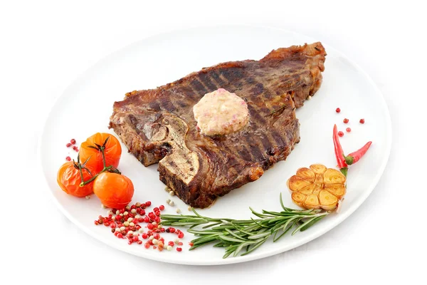 Gegrilde t-bone steak — Stockfoto