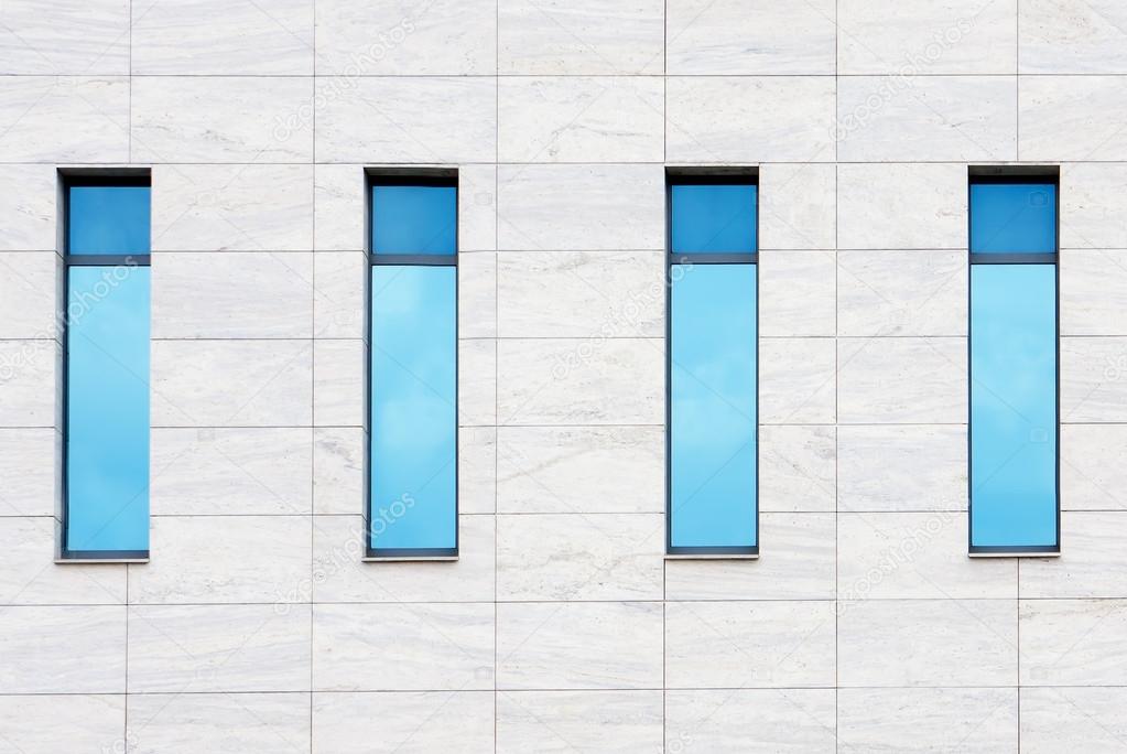 Windows of modern office building