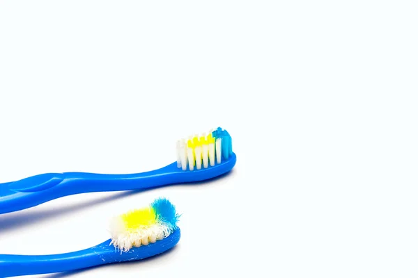 Toothbrush new and used — Stock Photo, Image