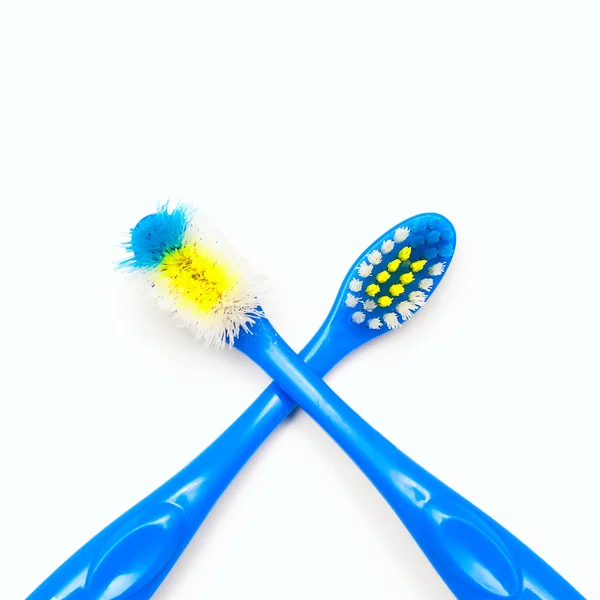 Toothbrush new and used — Stock Photo, Image