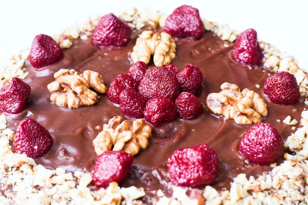 Torta fatta in casa con fragola — Foto Stock