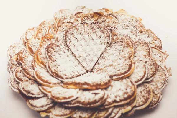 Belgian waffles with sugar — Stock Photo, Image