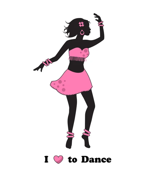 I love to dance — Stock Vector