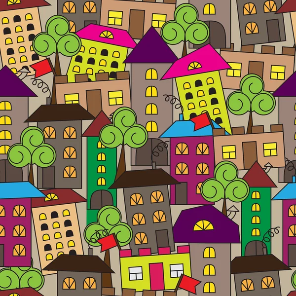 원활한 다채로운 도시 — 스톡 벡터