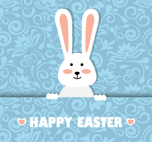 Carte de Pâques avec un lapin — Image vectorielle