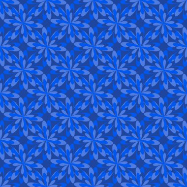 sorunsuz stilize mavi çiçekler