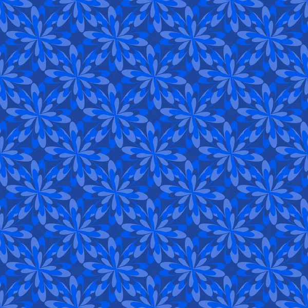 Nahtlose stilisierte blaue Blumen — Stockvektor