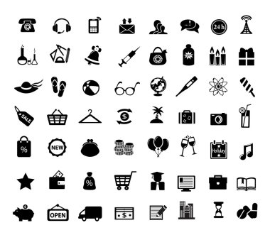 siyah web simgeler kümesi