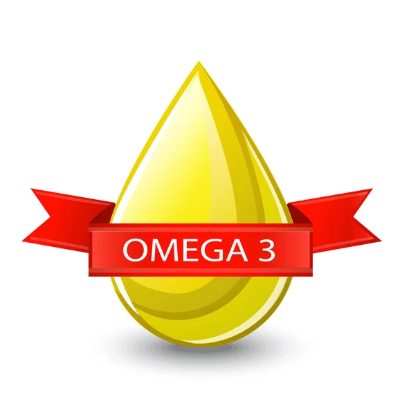 Asam omega 3 yang berguna - Stok Vektor