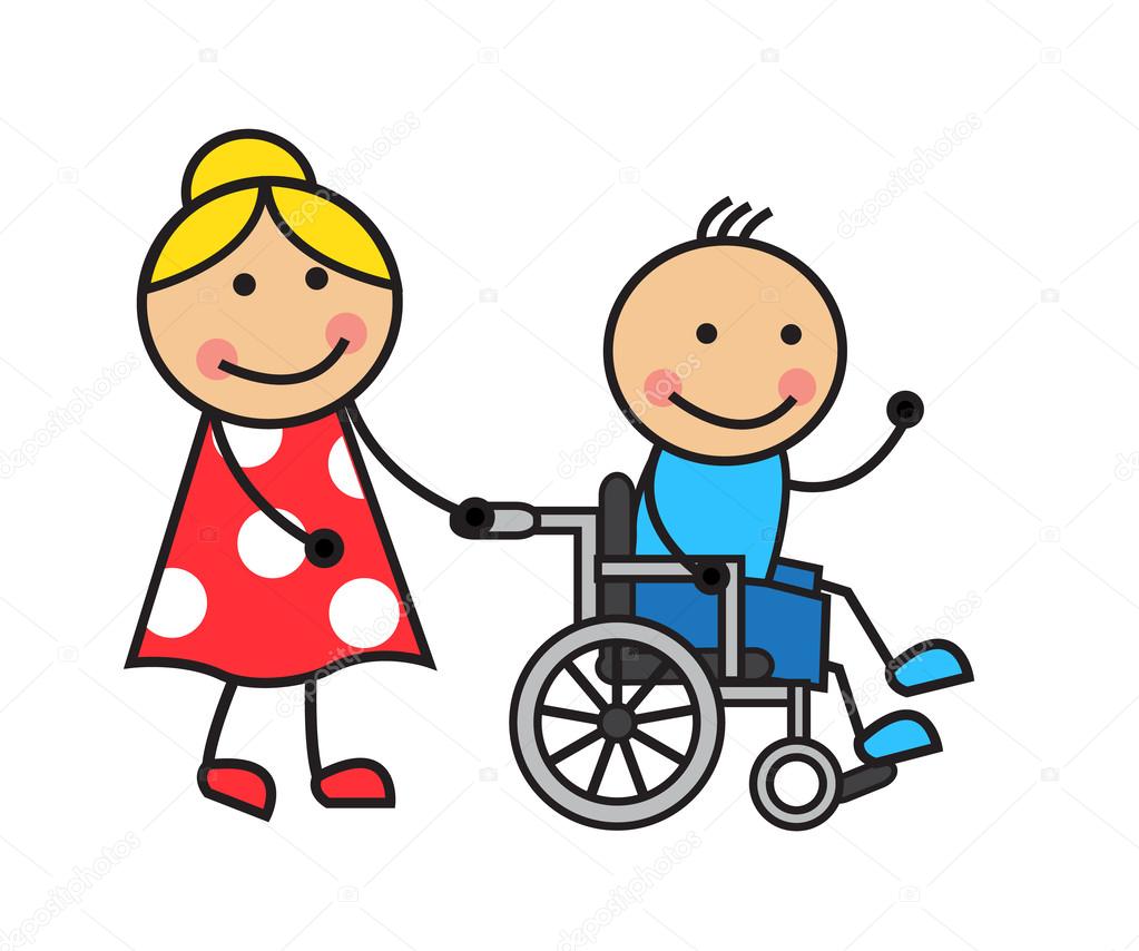 Silla de ruedas niño imágenes de stock de arte vectorial | Depositphotos Silla de ruedas niño imágenes de stock de arte vectorial | Depositphotos