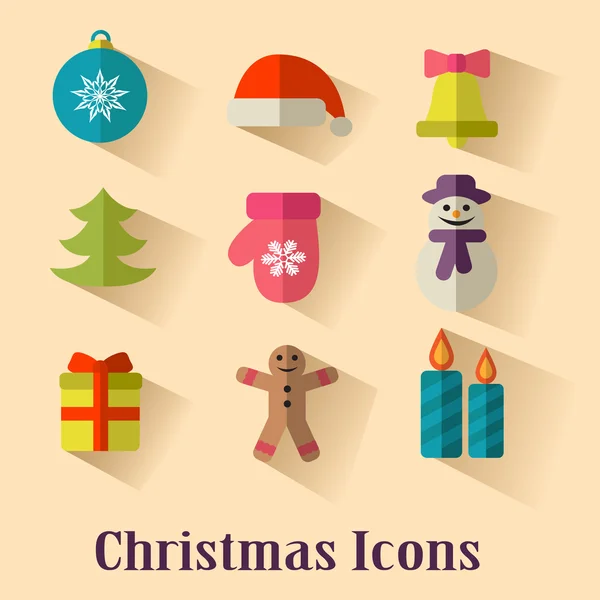 Christmas icons — Stock Vector