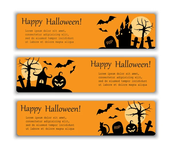 Banner di Halloween — Vettoriale Stock