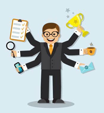 very busy businessman