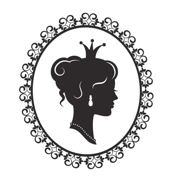 Elegante prinses in het frame — Stockvector