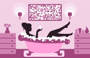 kadın banyo köpük rahatlatıcı