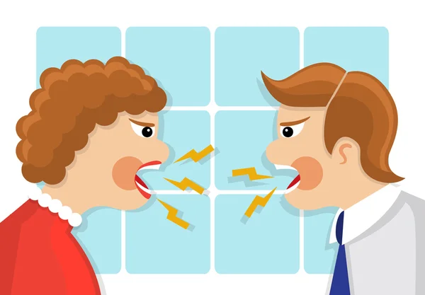 Family quarrel and conflict. — Stock Vector