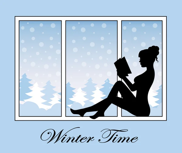 Romantic winter time — Stock Vector