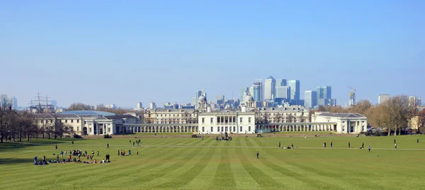 Londra Greenwich Parkı'ndan görülen manzarası — Stok fotoğraf