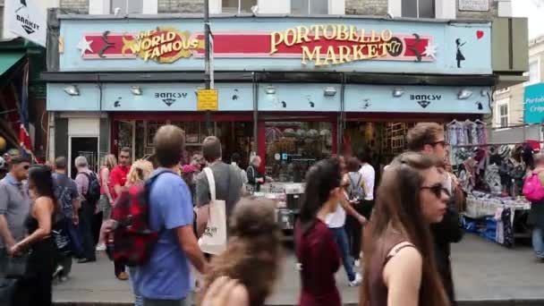 Londyn, Portobello Market — Wideo stockowe