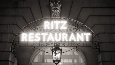 London Ritz Hotel at Night clipart