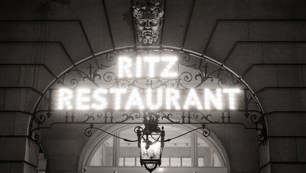 London Ritz Hotel at Night