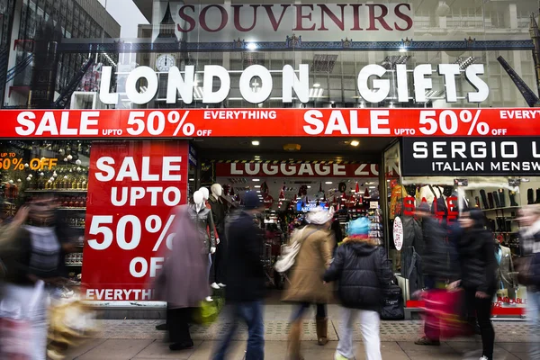 Vente Janvier, Oxford Street, Londres Photos De Stock Libres De Droits