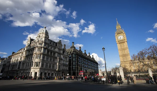 Widok ogólny Westminster Parliament Square — Zdjęcie stockowe